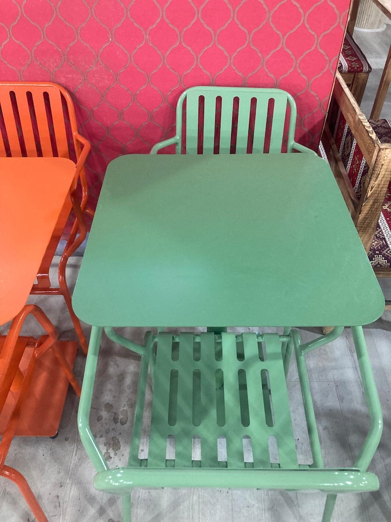 DEMİR MASA SANDALYE TAKIMI CAFE RESTAURANT ÇAY BAHÇESİ DIŞ MEKAN - 5