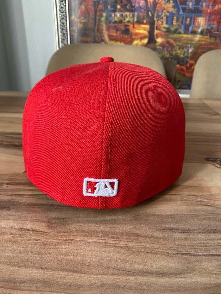 New Era NY 59FIFTY Kırmızı Şapka | 7 1/2 | 59.6 cm | Orijinal - 3