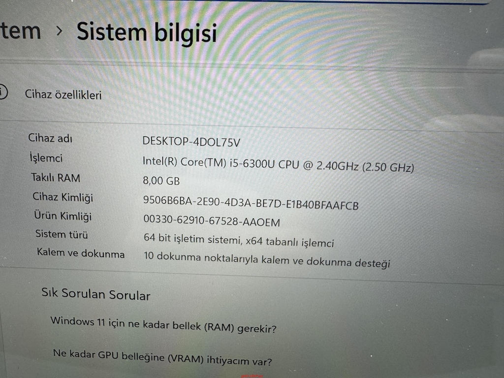 SURFACE İ5 6. NESİL 8 GB RAM 256 NVME DOKUNMATİK + KALEM - 6