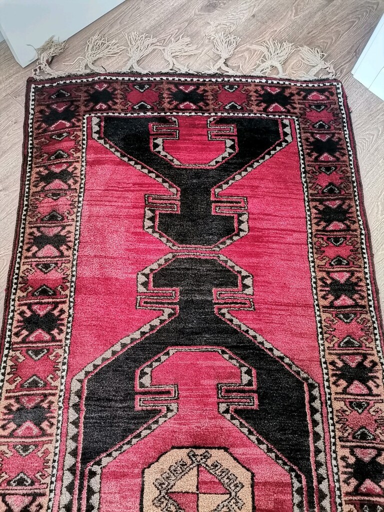 Antika kök boya yün halı - 3