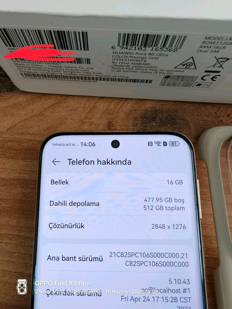Huawei Pura 80 Ultra Dünyanın En İyi Kamerası 14 Ay Garanti Kutu fatu - 6