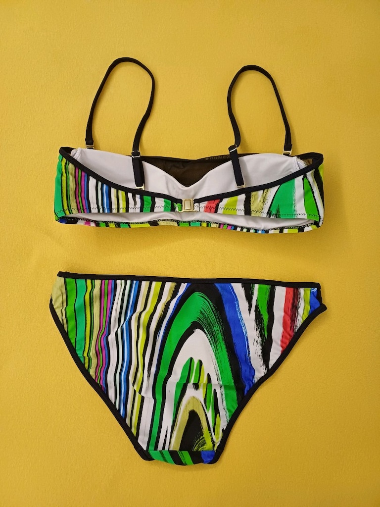 Dagi Renkli Çizgili İki Parçalı Bikini Seti - 2