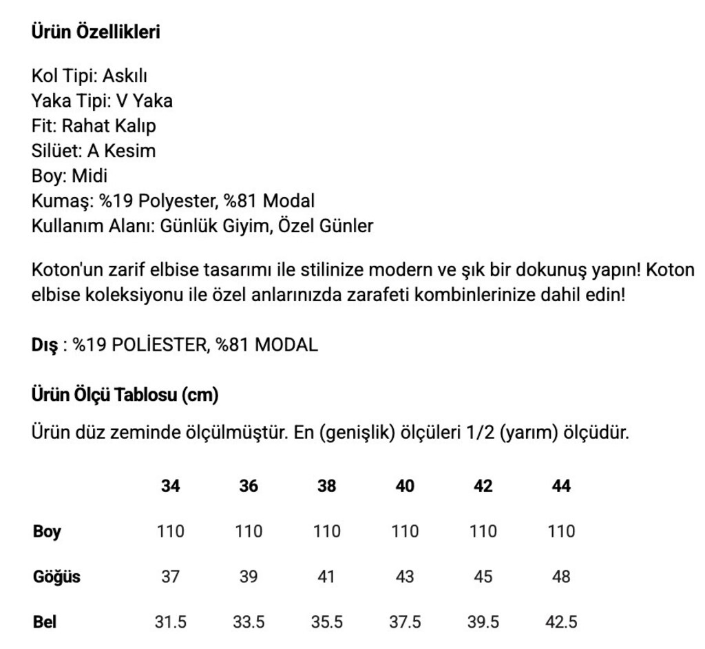 Koton askılı uzun elbise - 2