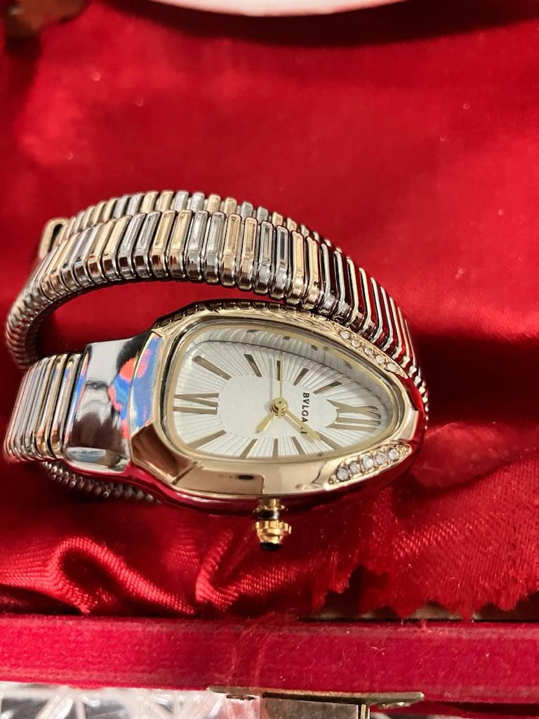 Bvlgari İki Renkli Metal yılan kordunlu kadın saat.. - 6