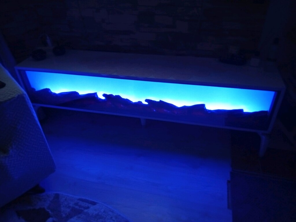 Bluetooth LED ışıklı müzik çalma özelliği olan şömine görünümlü ünite - 4