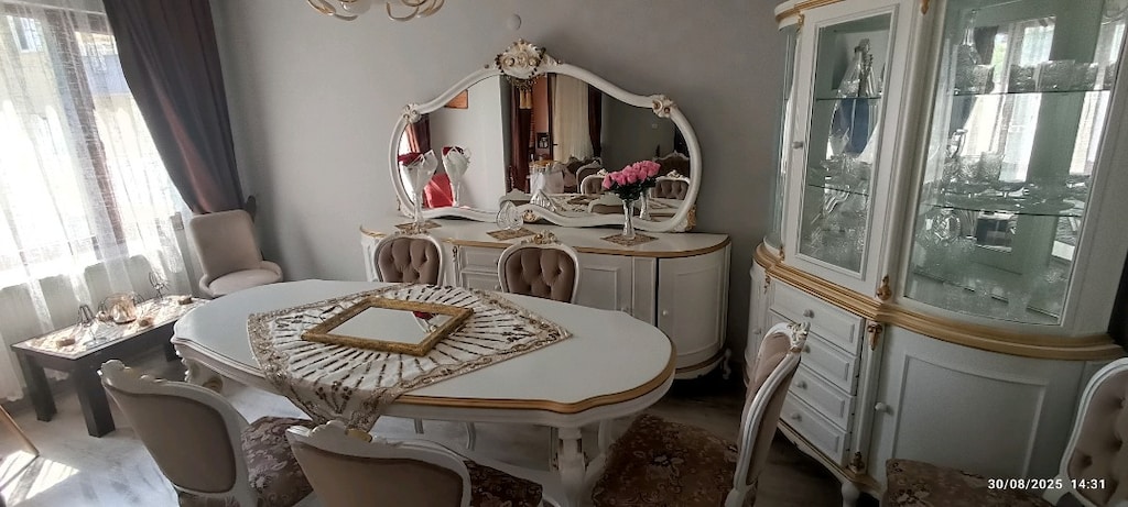 hakiki el oyması salon takımı ve 8 kişilik yemek odası takımı - 5