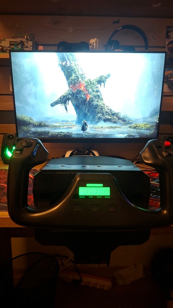 Logitech G Flight Yoke System + Thrustmaster TFRP Rudder Pedal - 2