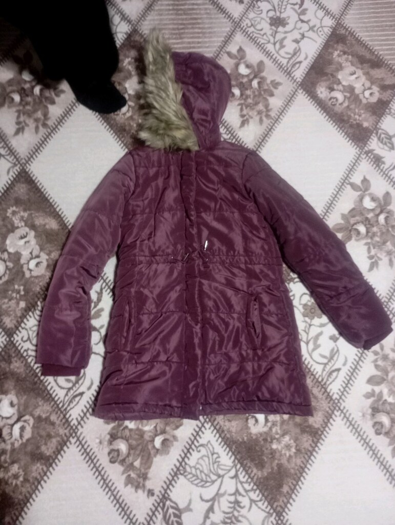 DeFacto Mürdüm Renk İçi Polarlı Kapüşonlu Mont 11-12 Yaş (146-152 cm) - 5