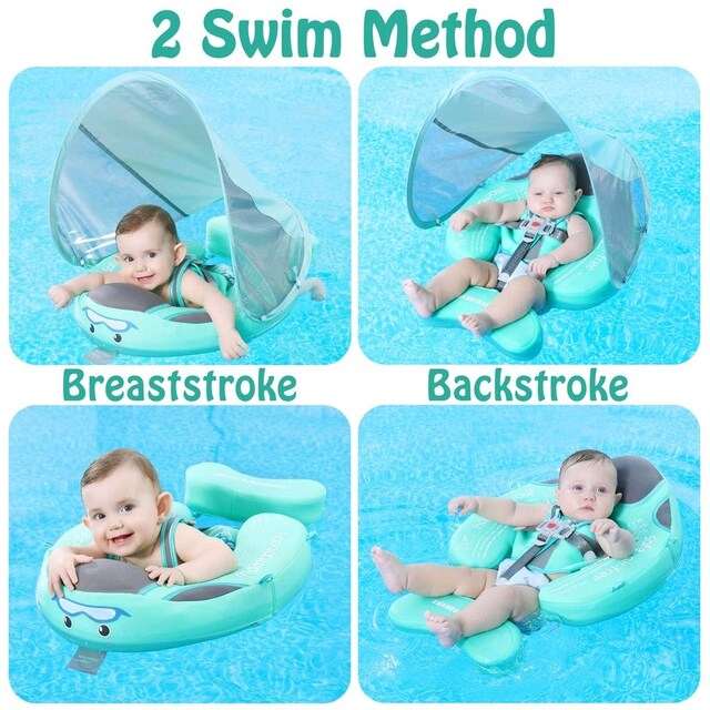 Mambobaby Çocuklar İçin Günes Korumalı Upf50 Gölgelikli deniz simidi