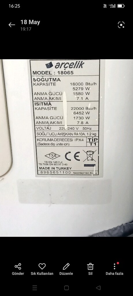Arçelik 18065 İnvertech Klima - 3