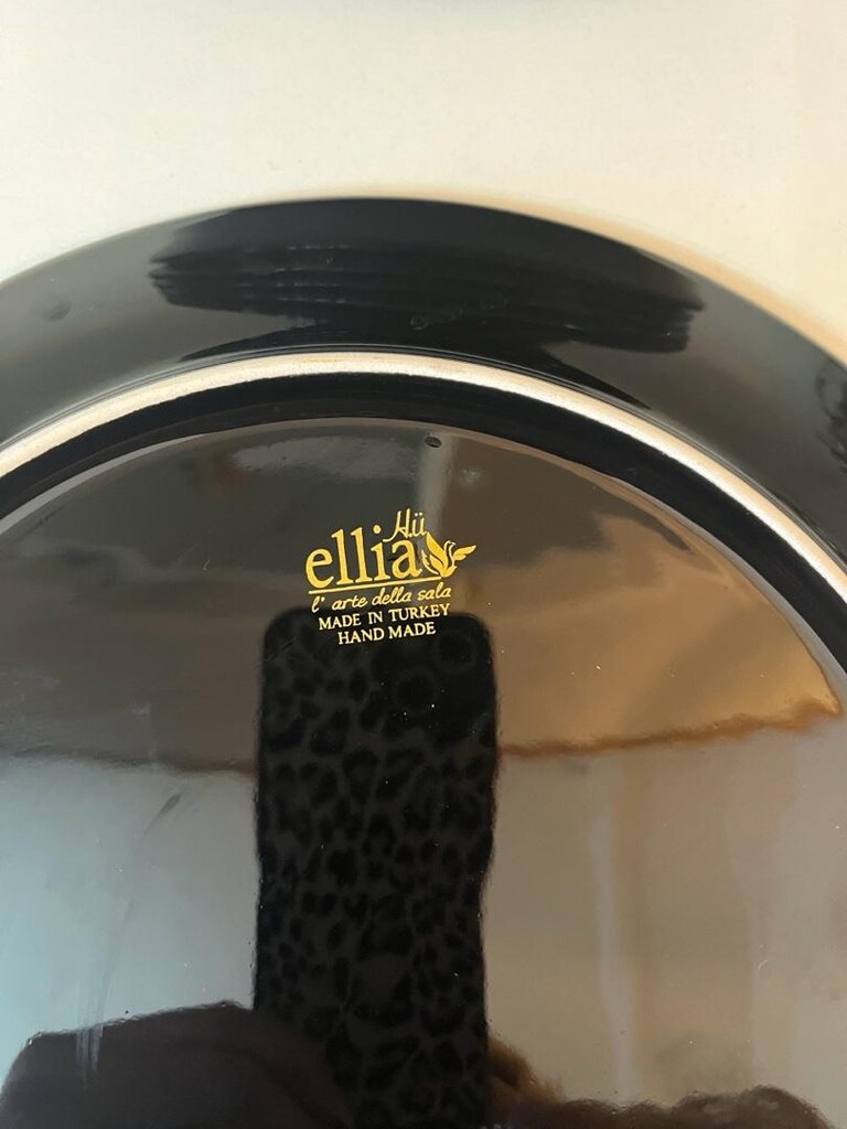Ellia marka 6 adet büyük boy mermer desenli tabak - 5