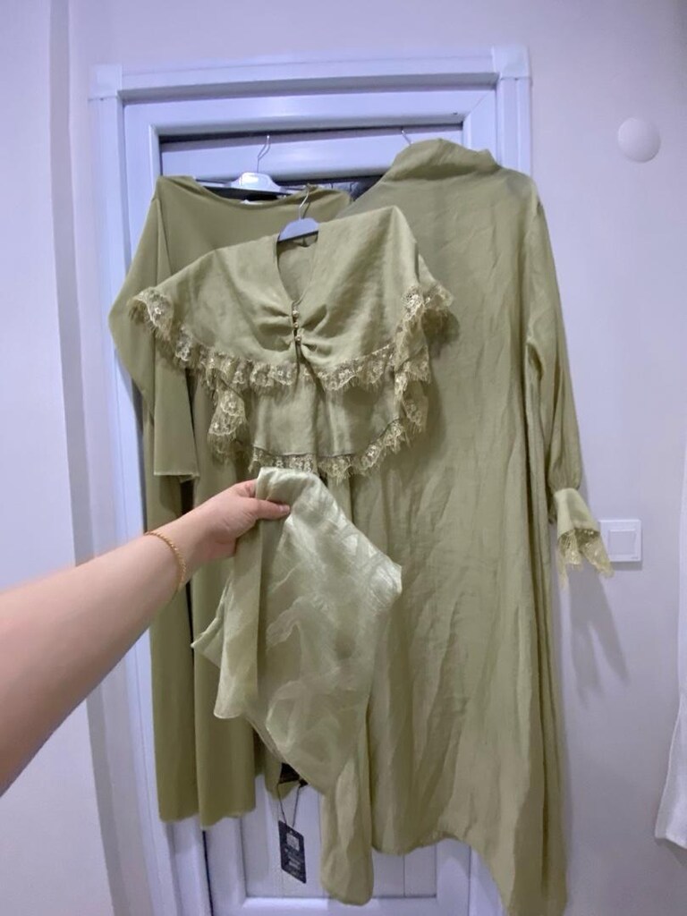 tesettür elbise 4 parça takım - 3