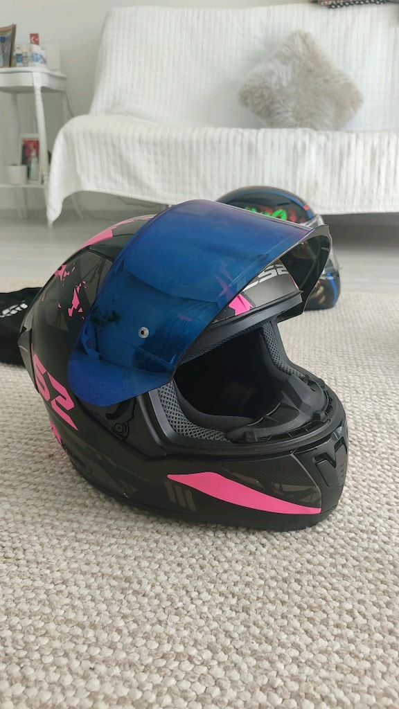 LS2 PEMBE SİYAH KASK - 4