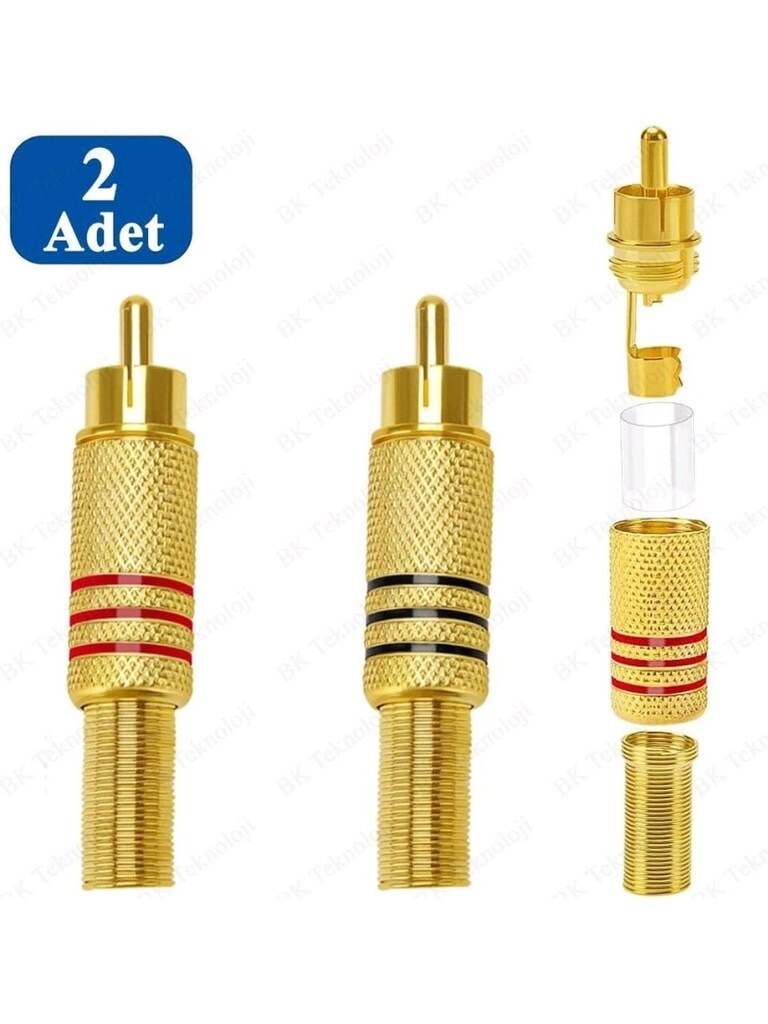 Metal RCA Erkek Gold 2 Adet - 3