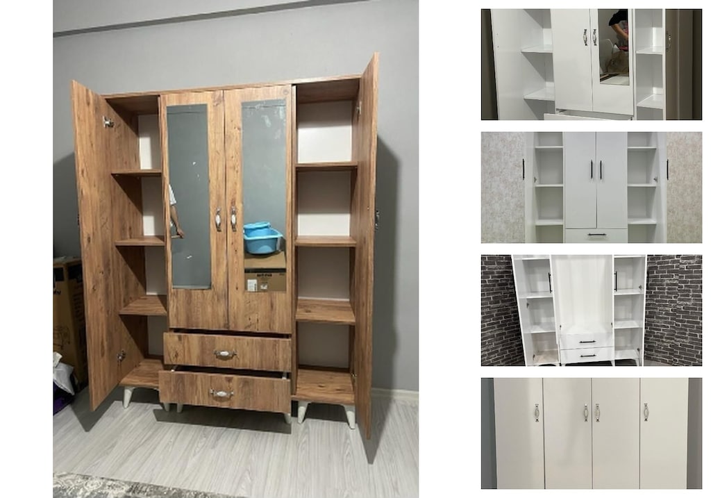 4 kapaklı elbise dolabı tluglctgqz - 3