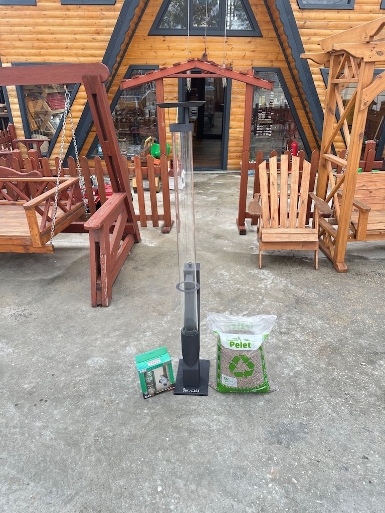 PELET SET BÜYÜK BOY PELET SOBA + PELET YAKIT (15 KG) + PÜRMÜZ - 15