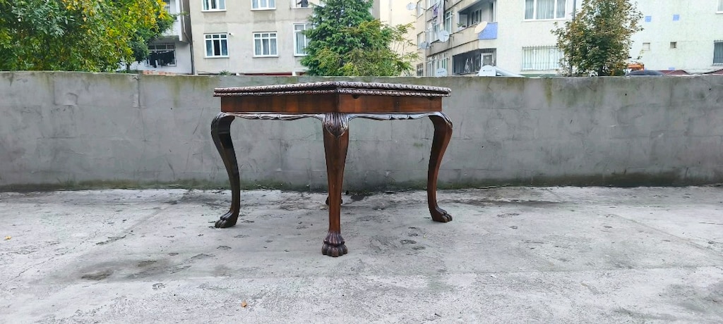 Antika Vintage Aslan Ayaklı Masa Sandalye - 20