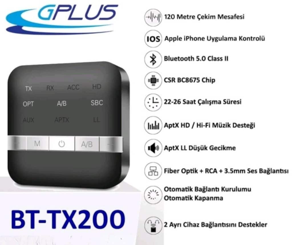 Bluetooth reciever ses alıcı/verici adaptör - 2