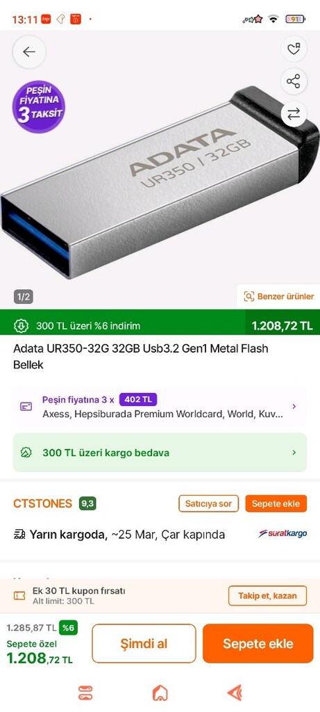 usb bellek sifir metal mini - 8