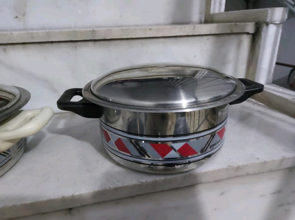 Vintage Emsan orijinal çelik tencere seti. Açıklamayı okuyunuz. - 10
