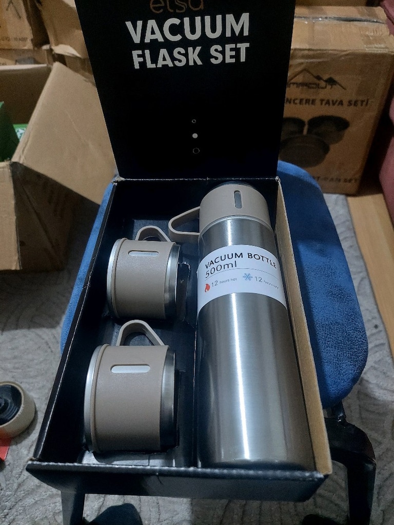 kamp seyehat bardaklı termos 500 ML - 3