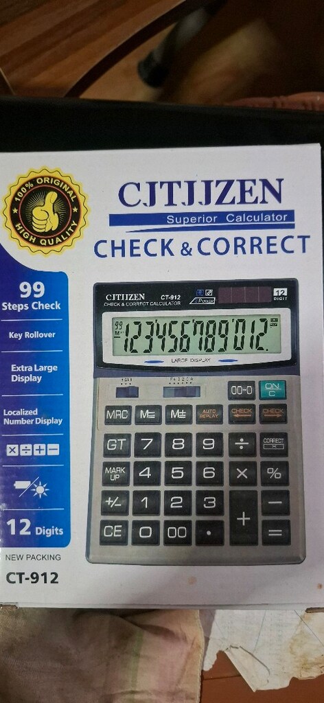 Hrsap makinesi;cıtıızenCT-912 model- 12 hane - 2