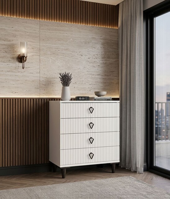 Sıfır , %100 MDF , Çamaşırlık / Şifonyer / 4 çekmeceli şifonyer