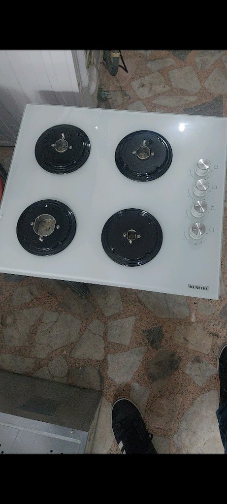 kumtel beyaz cam ankastra ocak - 2