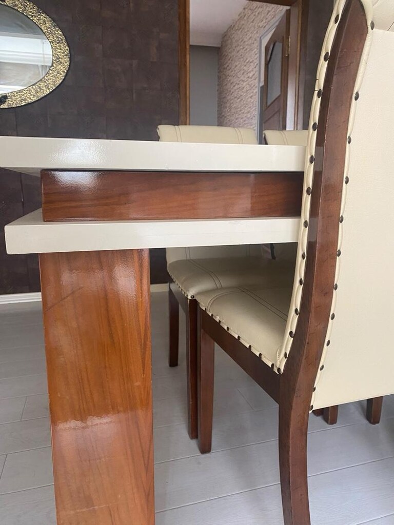 sağlam yemek masası ve 6 sandalye - 2