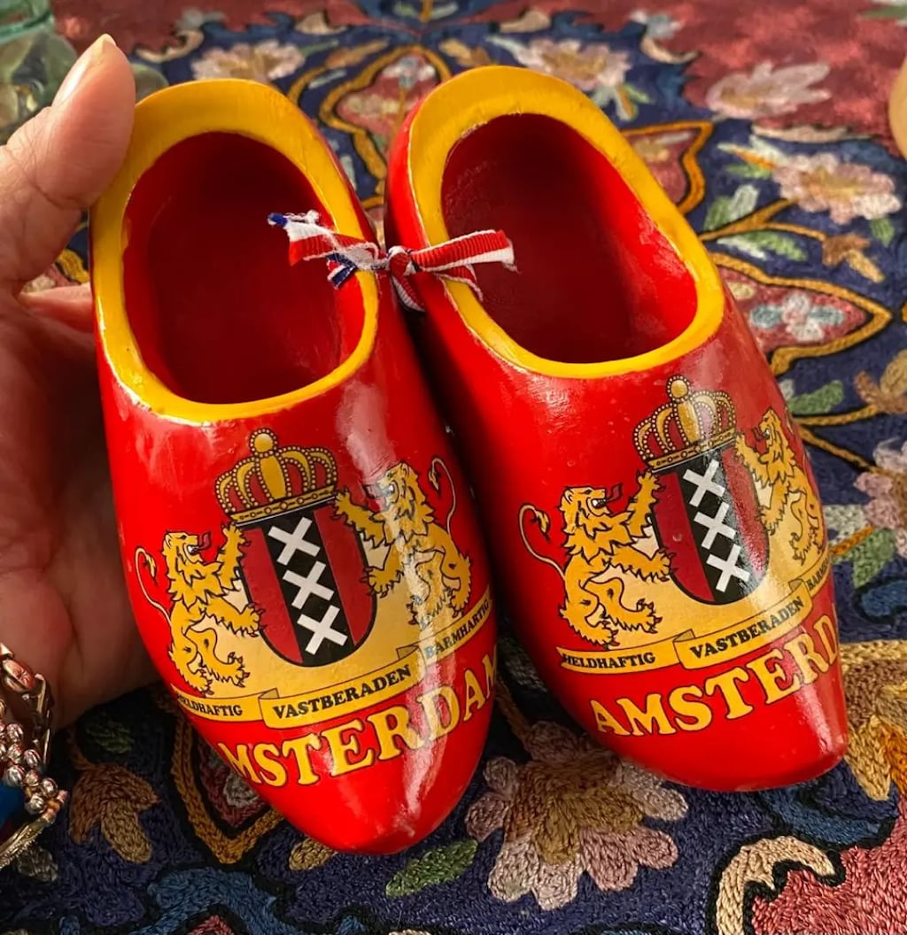 AMSTERDAM Ahşap El Yapımı Vintage El Boyama Ayakkabı & Çift - 2