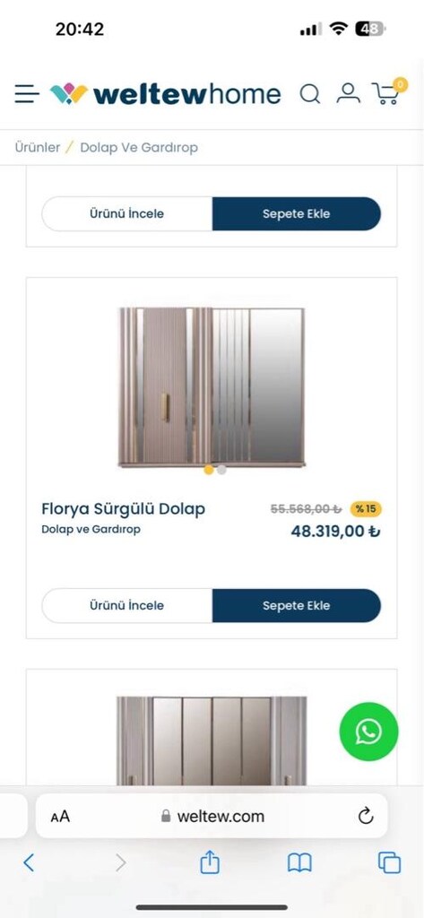 weltew home yatak odası dolabı - 2