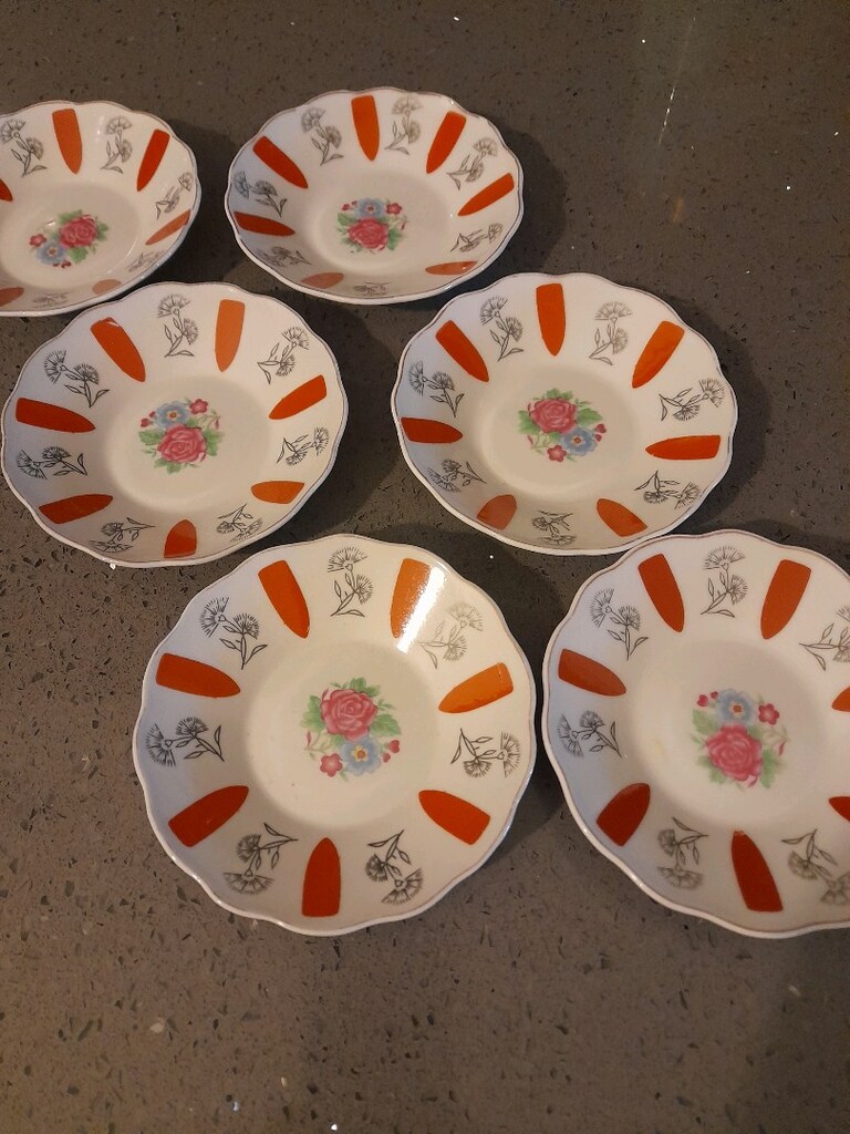 Porselen Çay Tabağı Takımı 6 lı (Sıfır ürün) - 3