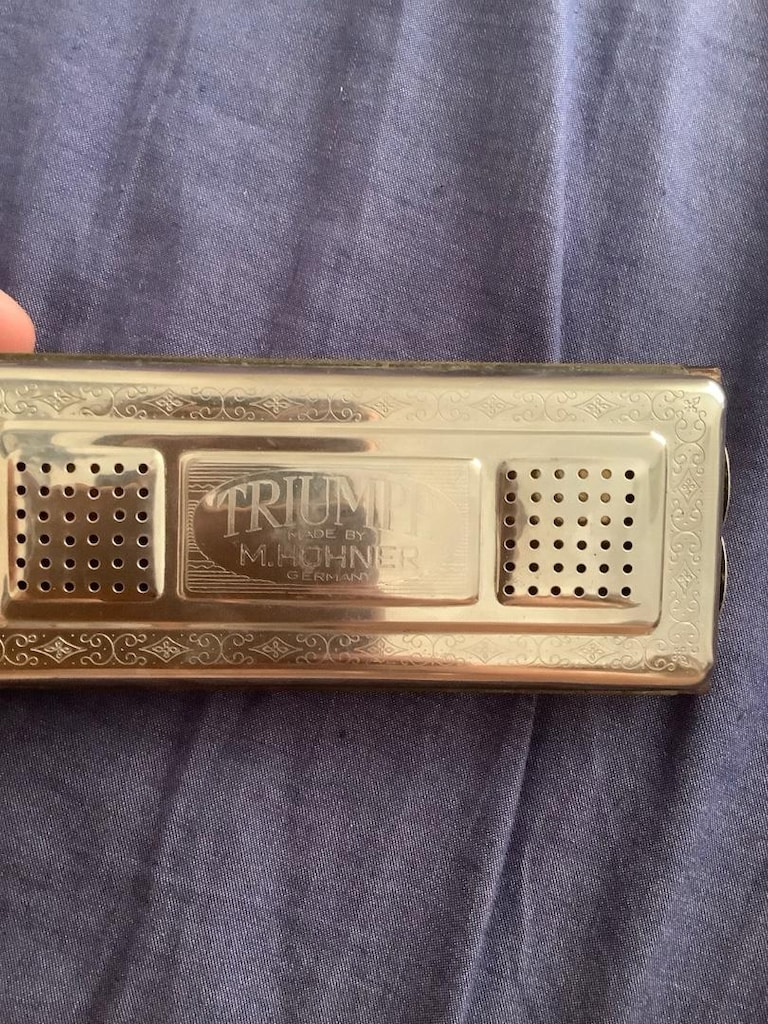Vintage TRIUMPH M. Hohner Çift Taraflı Mızıka Kutusunda - Alman Malı - 4