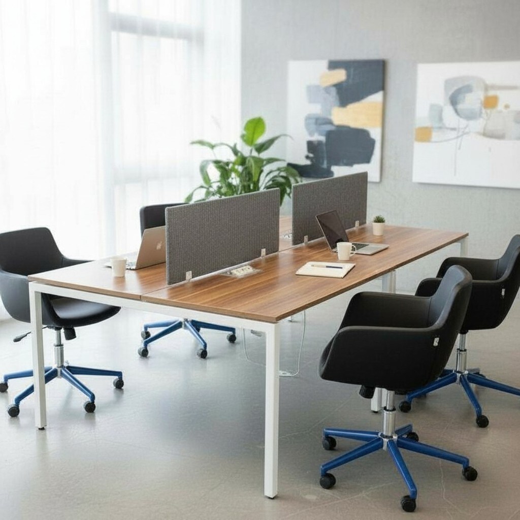 ATOM OFİS- SES YALITIMLI DATAPORTLU 4'LÜ MDF WORKSTATION (SIFIR) - 2