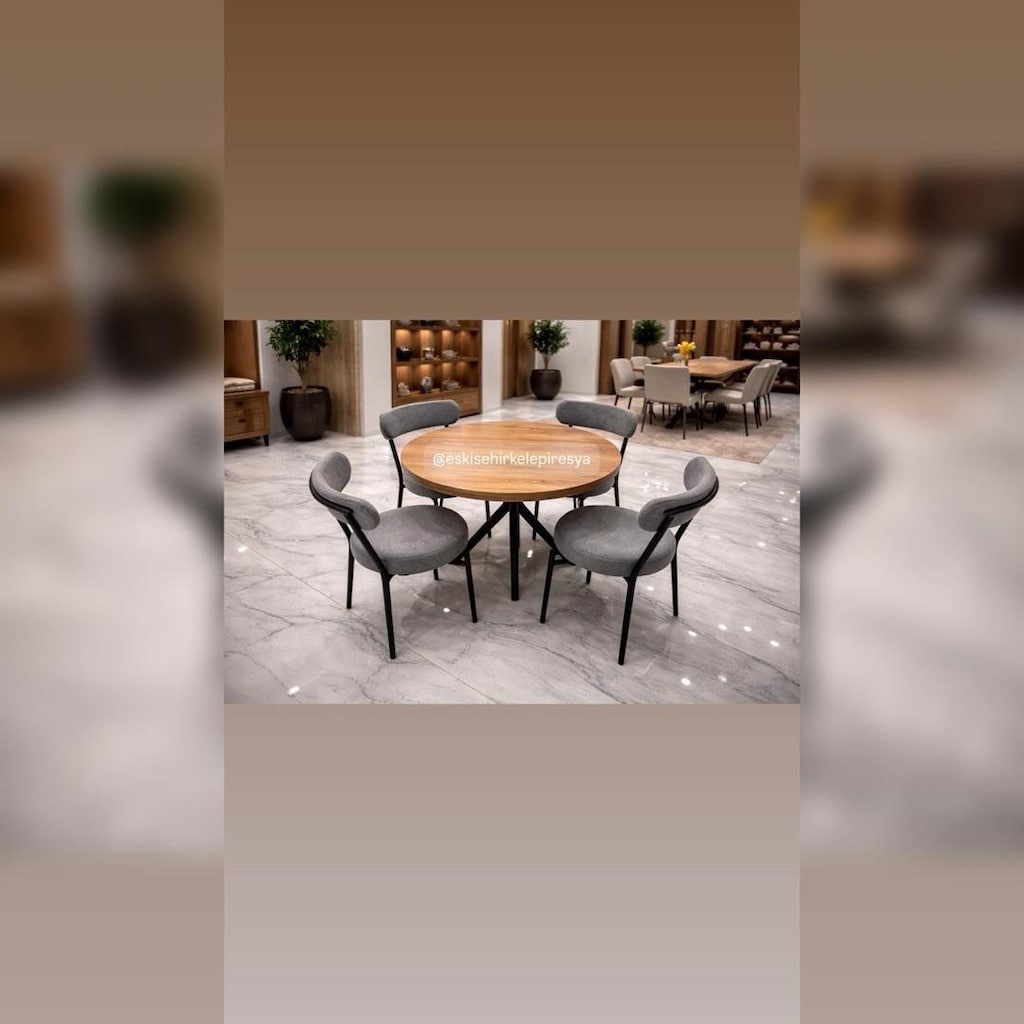 SIFIRR KAMPANYAAA Yuvarlak masa takımı 4 sandalyeli FİYAT - 3