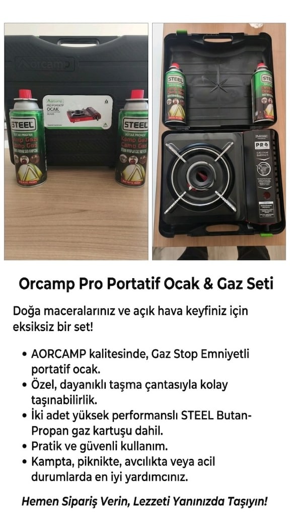 ORCAMP KAMP OCAĞI ve 2 ADET PİKNİK TÜPÜ - 2