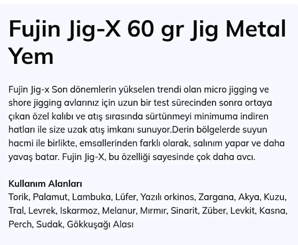 Fujin Jig-X 60gr Jig Metal Yem MT39 Crash Crown (SIFIR) - 3