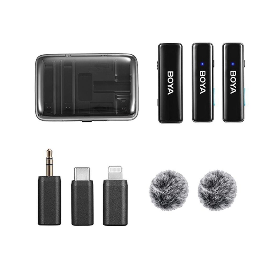 BOYA BY-BOYALINK All-in-One Çift Kanal Kablosuz Yaka Mikrofonu - 2