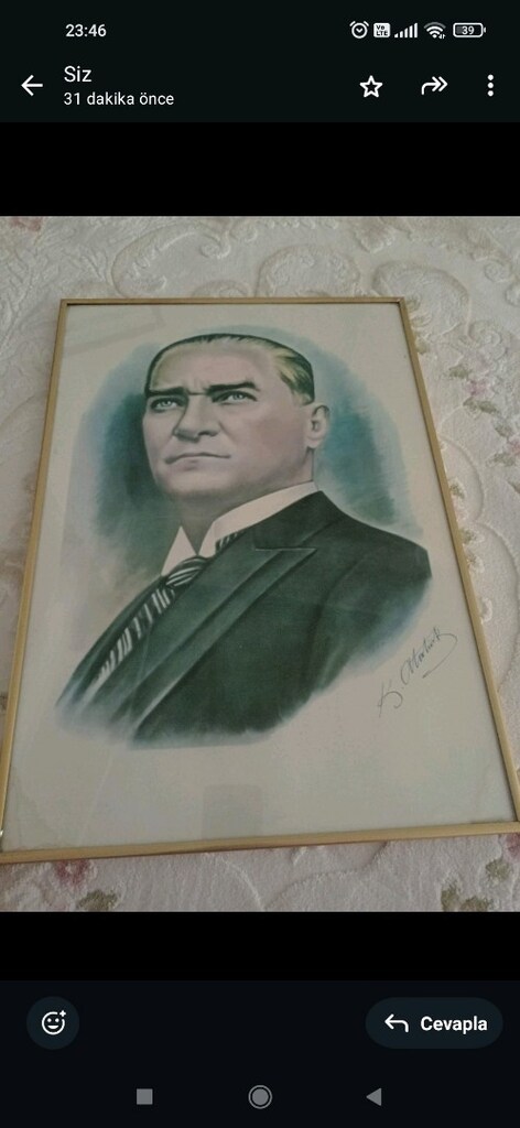 mustafa kemal camli portresi olcu 35 .50 - 3