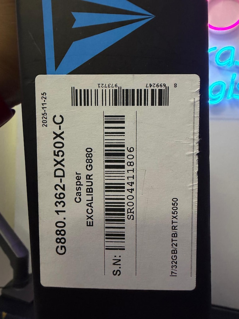 Casper Excalibur G880 i7-13620H 32GB 2TB RTX5050 - 4
