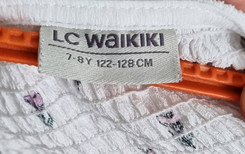 Fırfırlı Kalp Desenli Beyaz KIZ ÇOCUK Elbise - 5