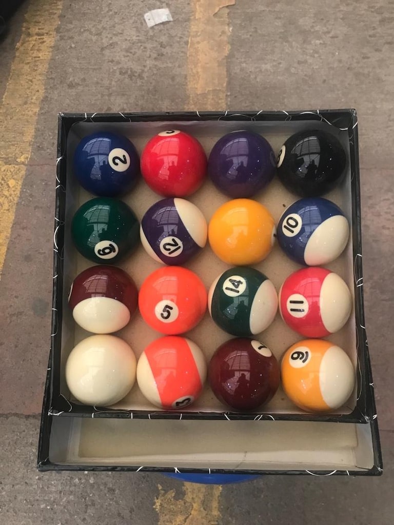16 adet Amerikan bilardo topu seti