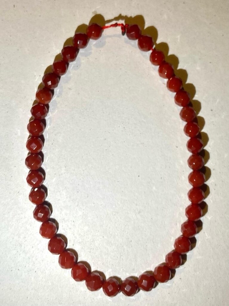 Vintage AKİK Doğal Taş Kolye - 25