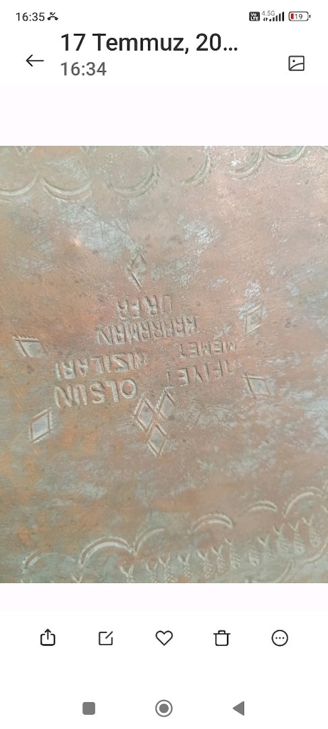 bakır sini antika - 2