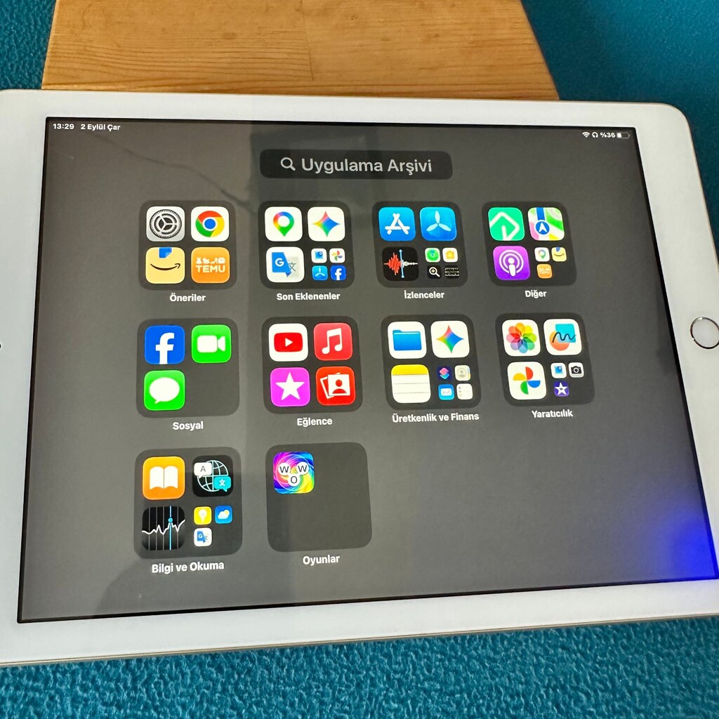 iPad5 9. 7 Ekran 128 GB Depolama GÜMÜŞ Yalnızca WiFi ÇOK TEMİZ - 10