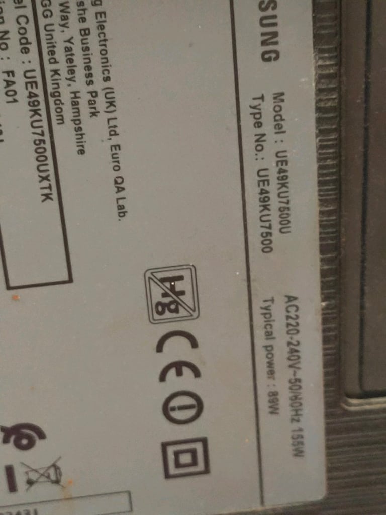 SAMSUNG UE49KU7500U ekranı kırık çalışan TV parça parça satılıktır - 3
