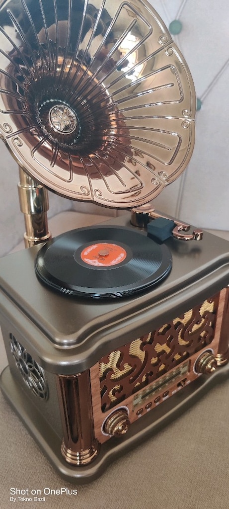 Gramafon görünümlü nostalji radyo - 6