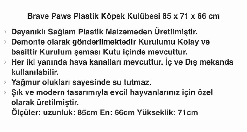 Köpek kulübesi 2 adet mevcuttur.Plastik… - 2