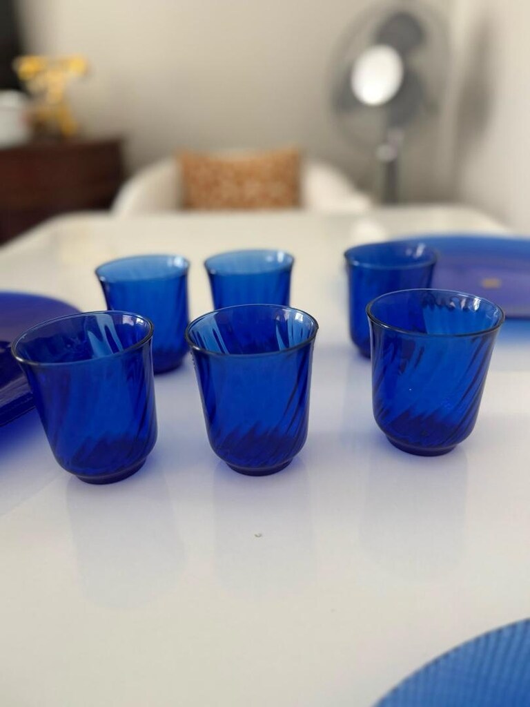 Arcoloc Kobalt Tabak Ve Bardak Takımı - 2