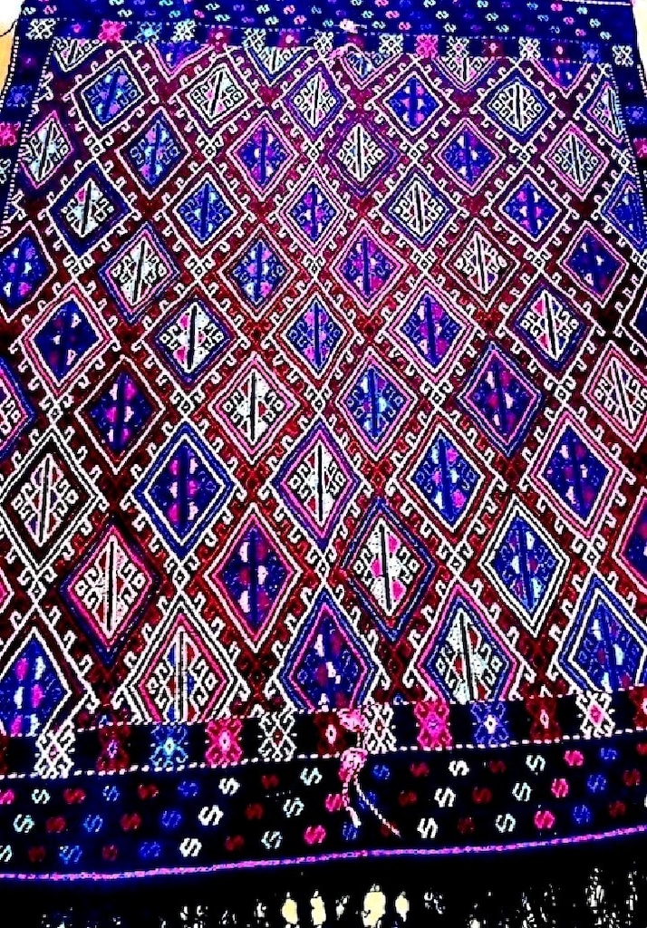 antika Karacabey el dokuma vintage yöresel yün kilim - 4